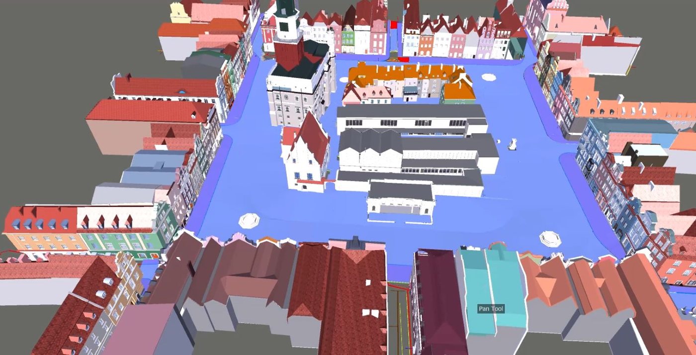 Model BIM Starego Rynku w Poznaniu — wizualizacja projektu